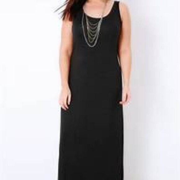 Clientele Black Maxi Tank dress Size L - Picture 1 of 6